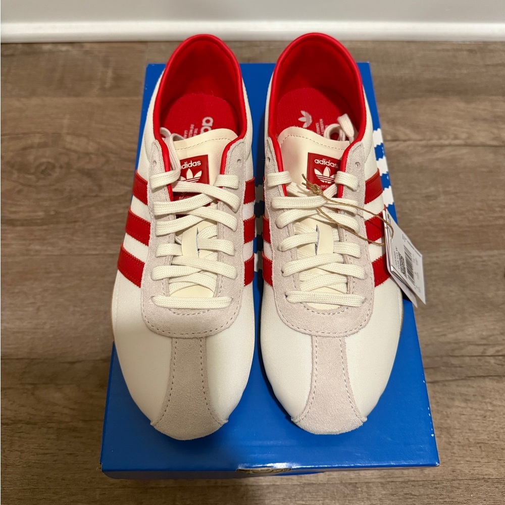 adidas Women's Sneakers in Cream and Red